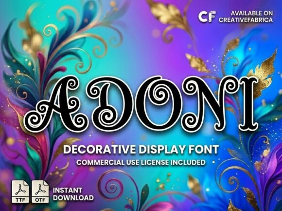 Adoni: A Whimsical Display Font for Enchanting Brand Identities