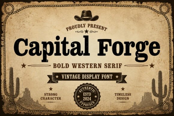 Capital Forge: A Bold Display Font for Campaign Headlines