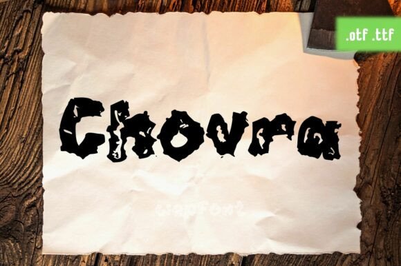 Chovra: A Display Font That Feels Like Hand-Carved Wood