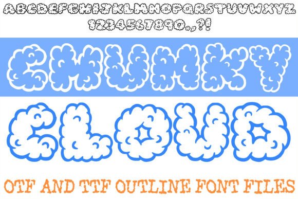Chunky Cloud Font: A Playful Display Typeface for Editorial Design