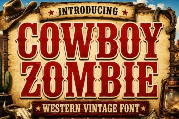 Cowboy Zombie: A Bold Display Font for Editorial Impact