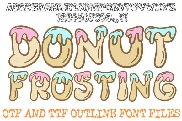 Donut Frosting Font: A Playful Display Typeface for Small Business Branding
