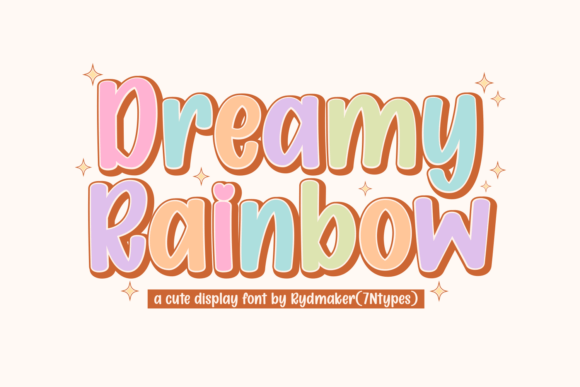 Dreamy Rainbow: A Whimsical Display Font for Handmade Charm