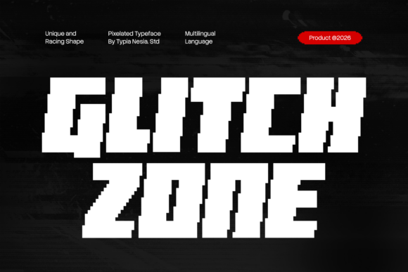 Glitch Zone: A Bold Pixel Racing Typeface for Editorial Energy