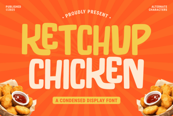 Ketchup Chicken: A Playful Display Font for Editorial Charm
