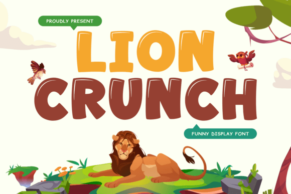 Lion Crunch: A Playful Display Font for Handmade Joy