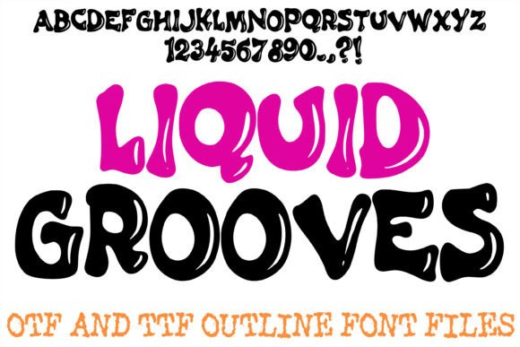 Liquid Grooves: A Bold, Fluid Display Typeface for Makers