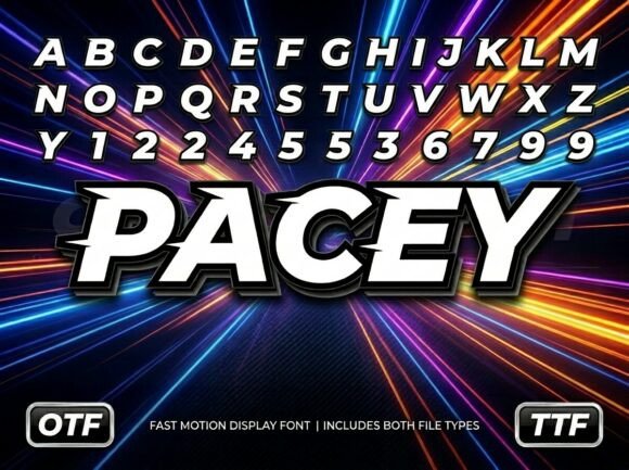 Pacey: A High-Energy Display Font for Editorial Impact