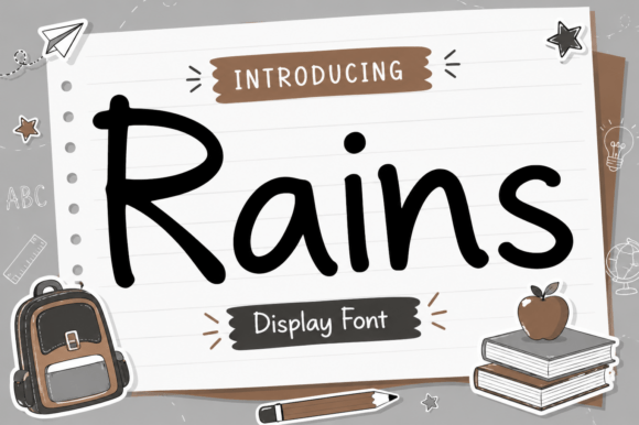 Rains: A Playful Handwritten Display Font for Digital Brands