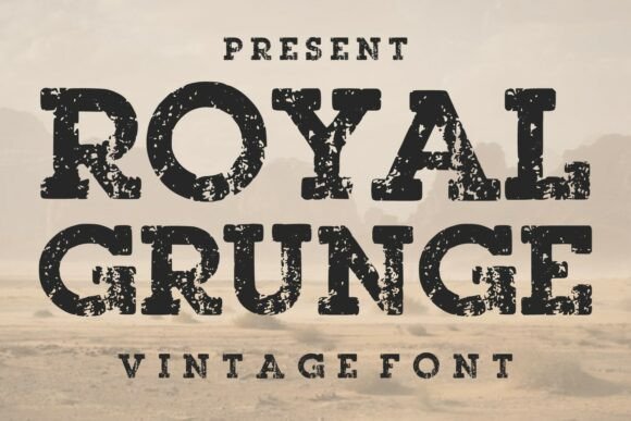 Royal Grunge: A Bold Vintage Display Font for Handmade Brands