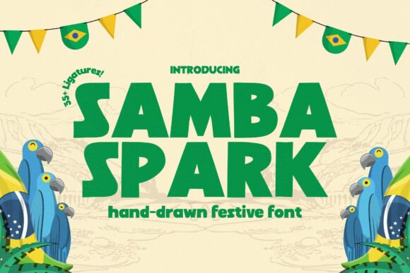Samba Spark: A Festive Display Typeface for Handmade Creators