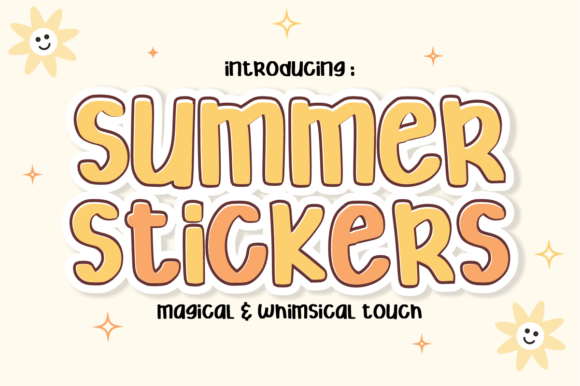 Summer Stickers: A Display Font That Lifts Digital Layouts