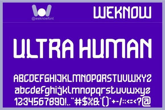 Ultra Human: A Futuristic Display Font for Makers