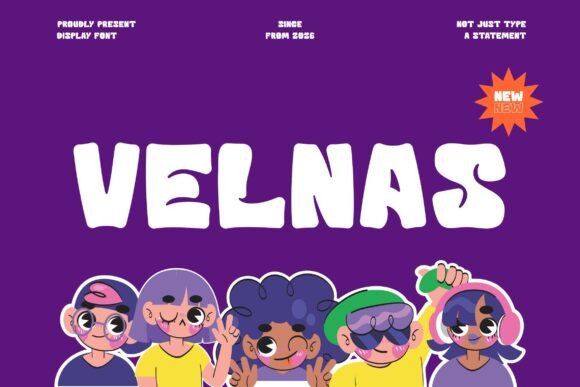 Velnas: A Playful Display Font That Makes Your Campaign Stand Out